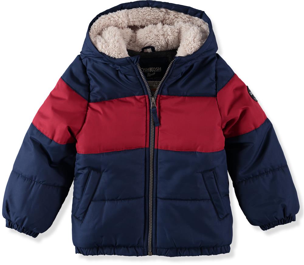 Osh Kosh Boys 2T-4T Chest Stripe Puffer Jacket