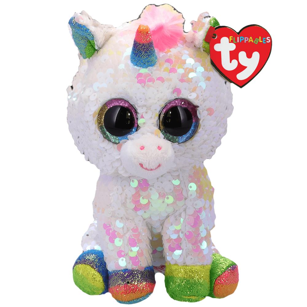 TY Pixy Reversible Sequin White Unicorn