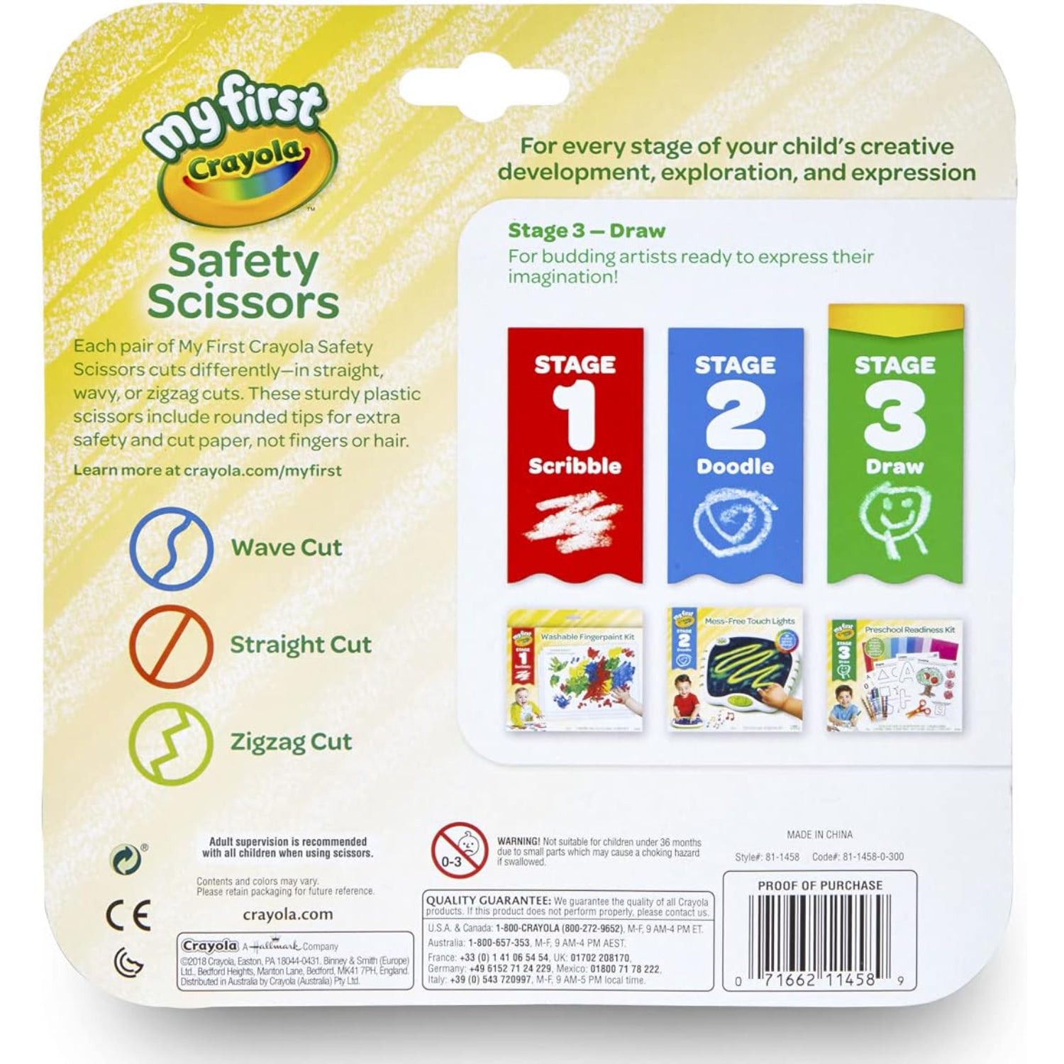 Crayola My First Safety Scissors, Toddler Art Supplies, 3 Count