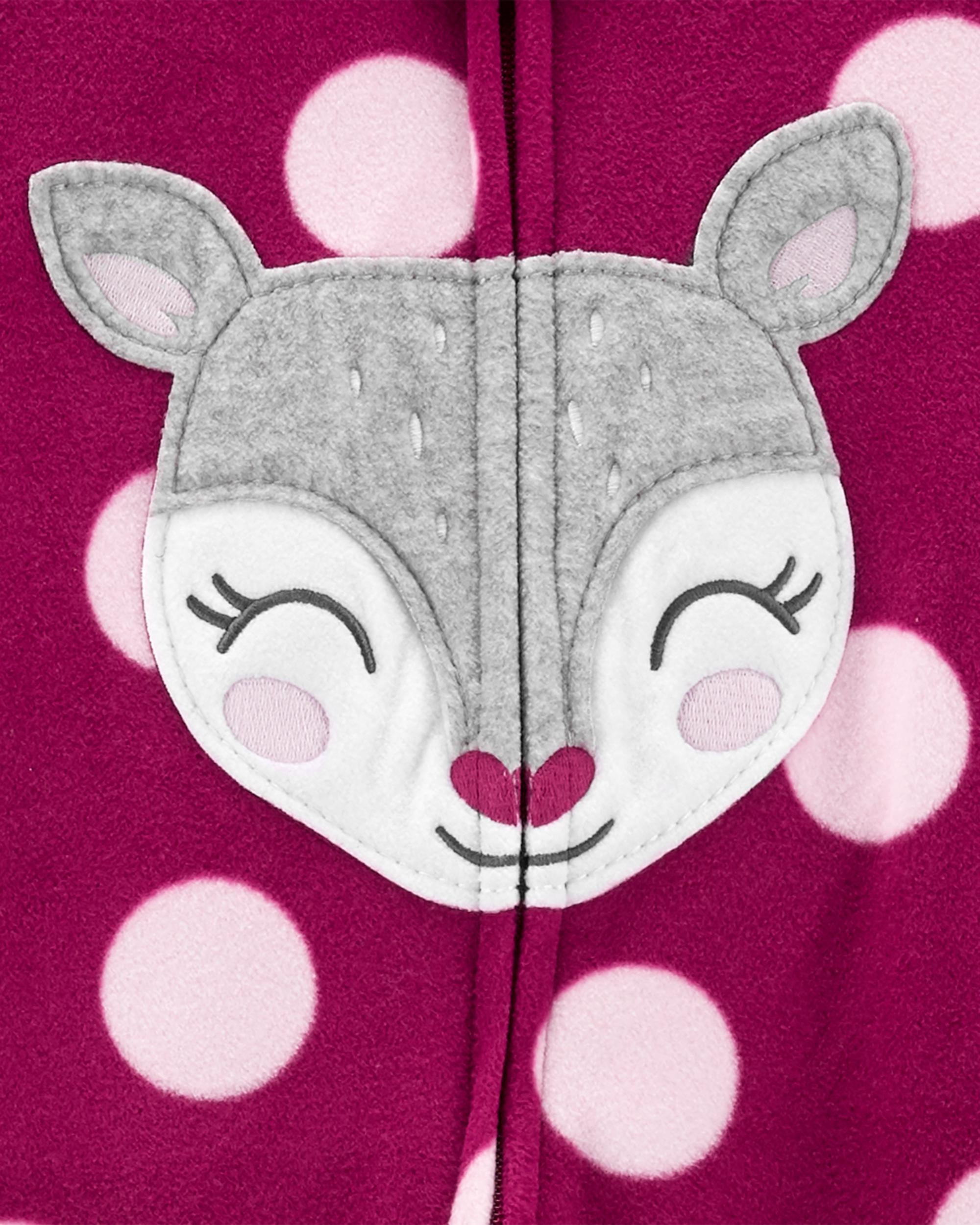 Carters Girls 12-24 Months Deer Microfleece Blanket Sleeper