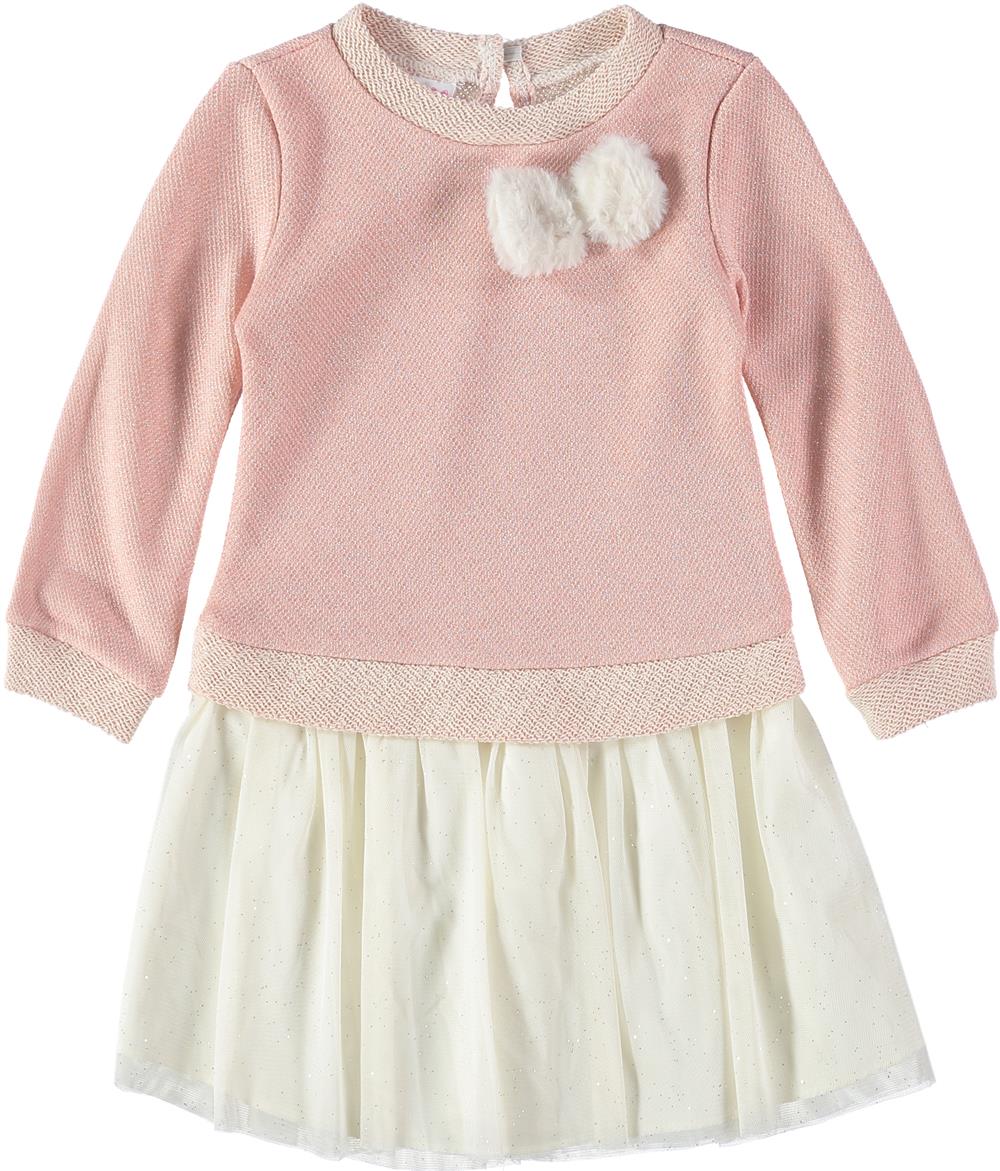 Bonnie Jean Girls 2T-4T Fur Bow Dress