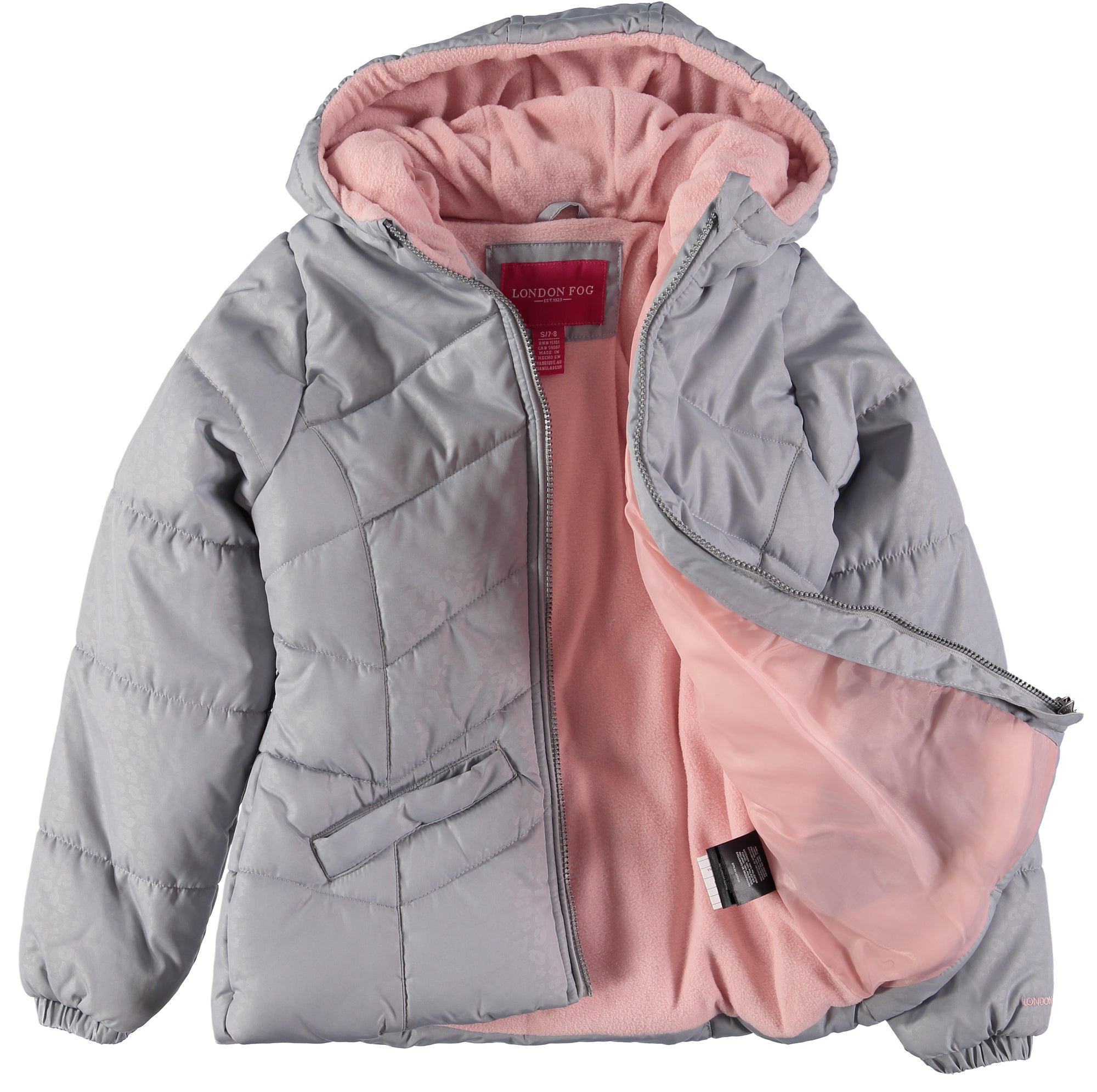 London Fog Girls 7-16 Bubble Jacket with Hat