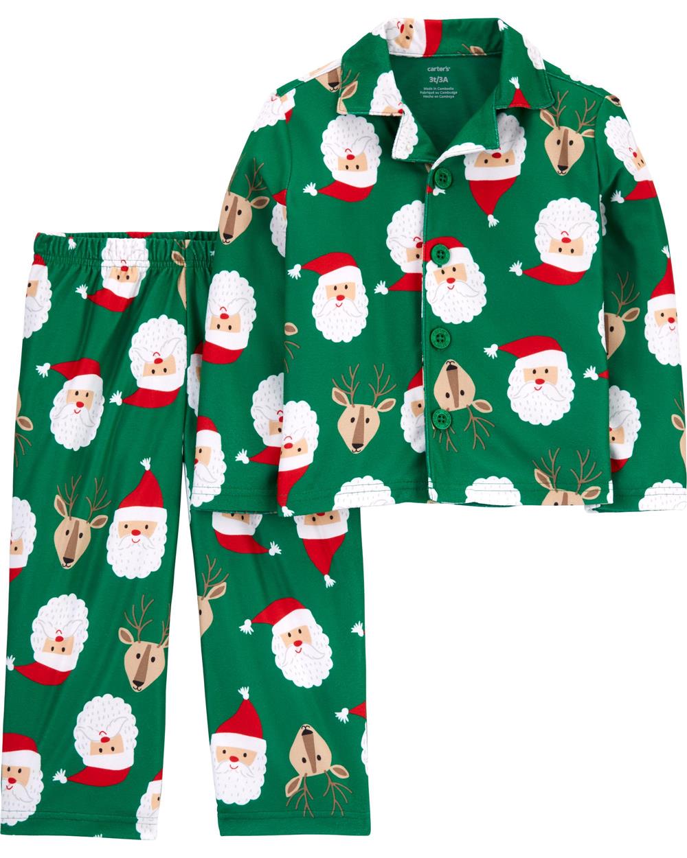 Carter's Boys 2T-4T Santa Microfleece Coat Pajama Set