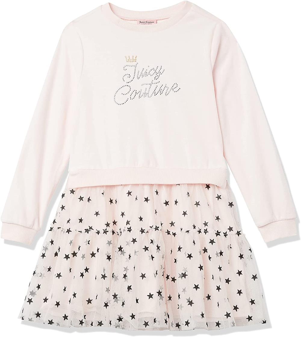 Juicy Couture Girls 2T-4T Long Sleeve Star Tutu Dress