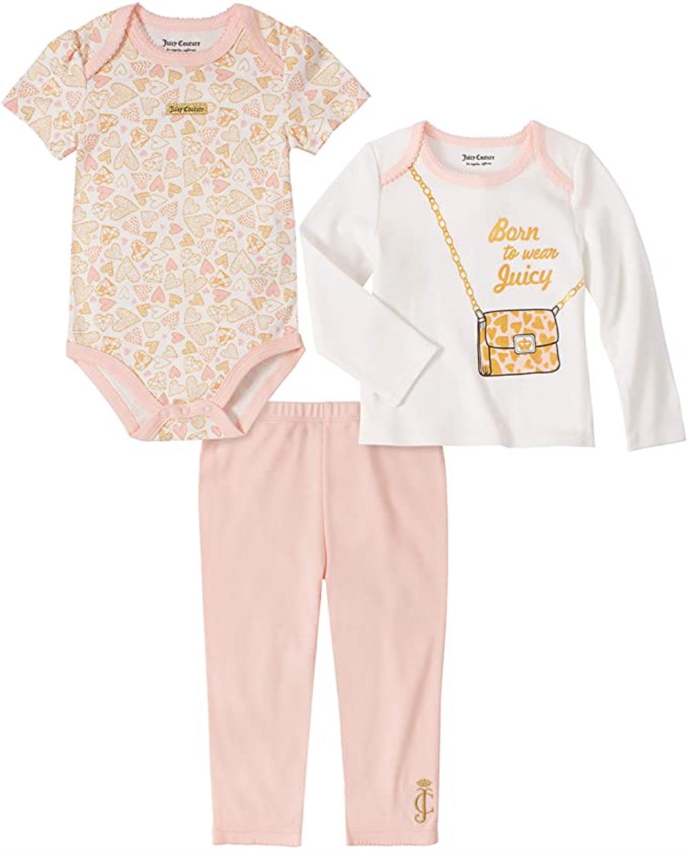 Juicy Couture 3pc Purse Bodysuit Pant Set