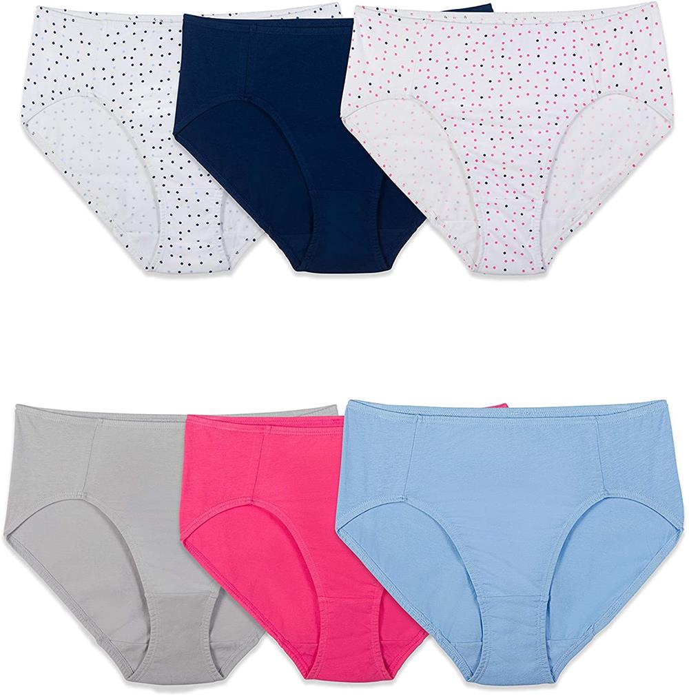 Fruit of the Loom Womens Hi Cut 6-Pack Underwear