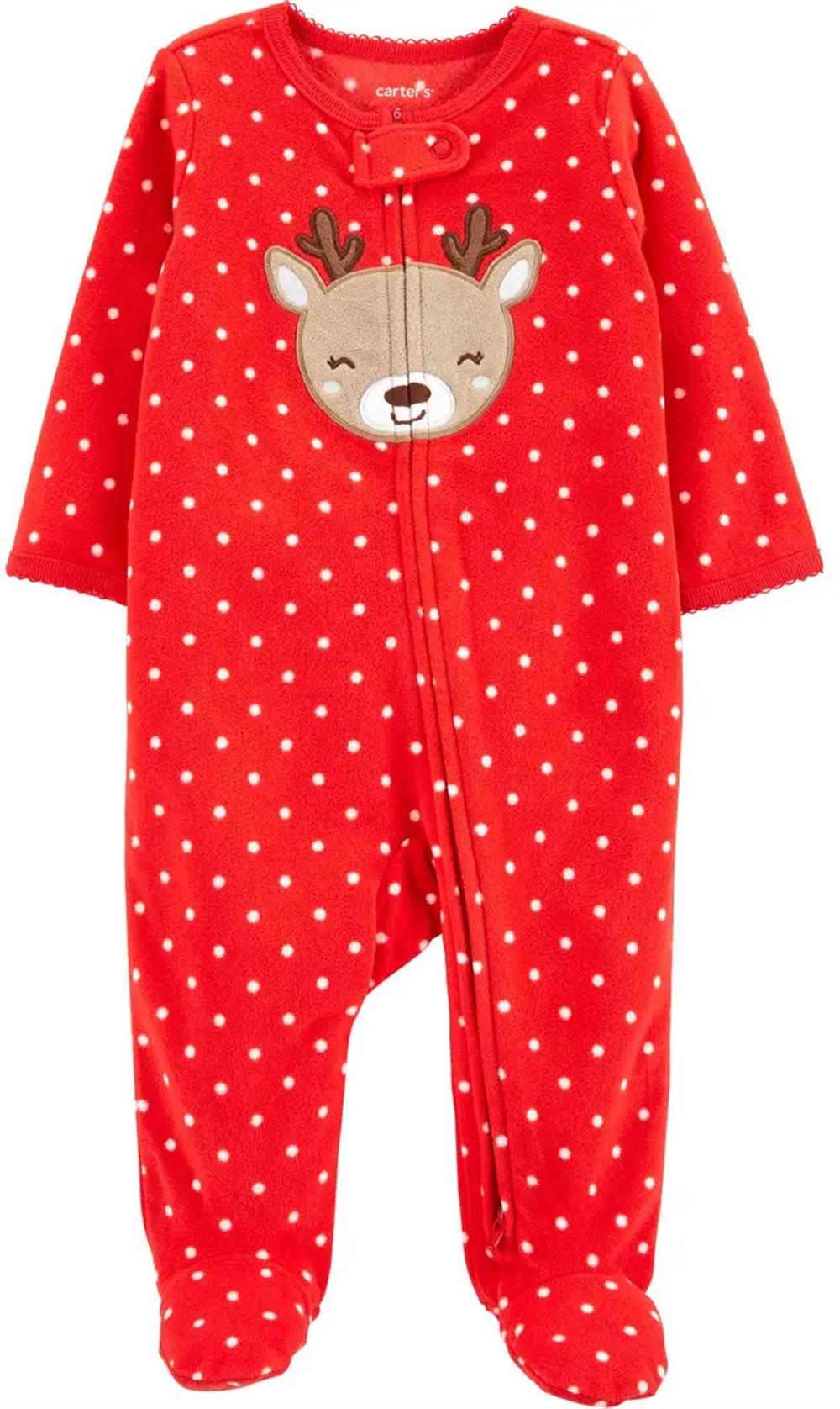 Carters Girls 0-9 Months Reindeer Microfleece Sleep and Play