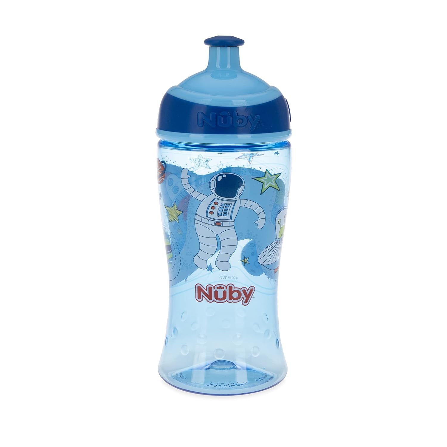 Nuby Kids Pop Up Sipper Water Bottle, Colors May Vary