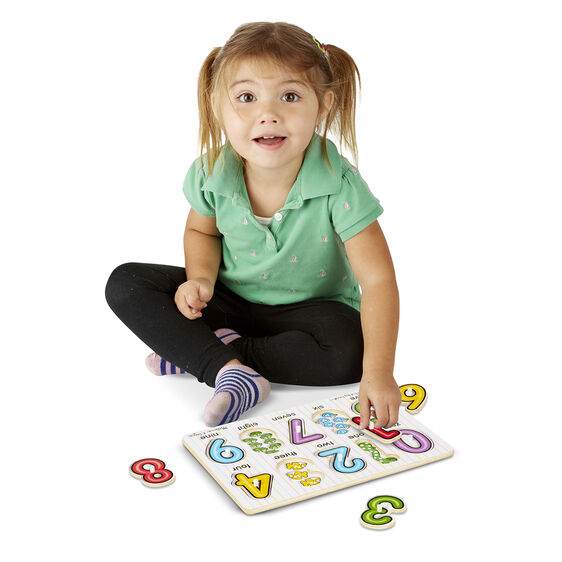 Melissa and Doug See-Inside Numbers Peg Puzzle - 10 pieces