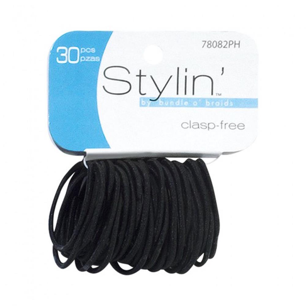 Stylin Girls 30pc Thin Clasp Free Elastic Ponyholders