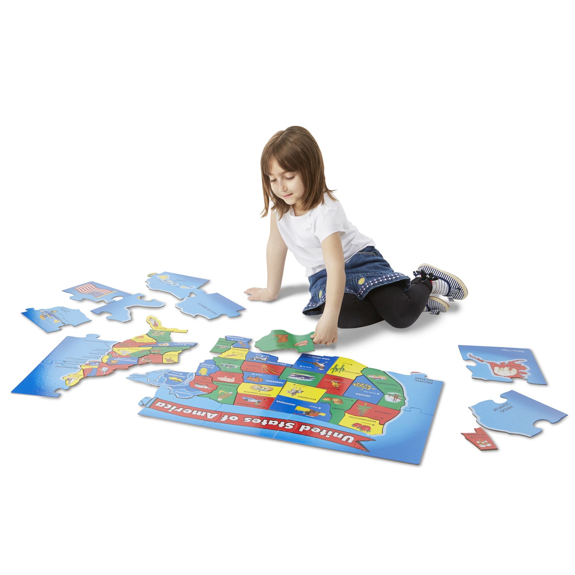 Melissa and Doug U.S.A. (United States) Map Floor Puzzle - 51 Pieces