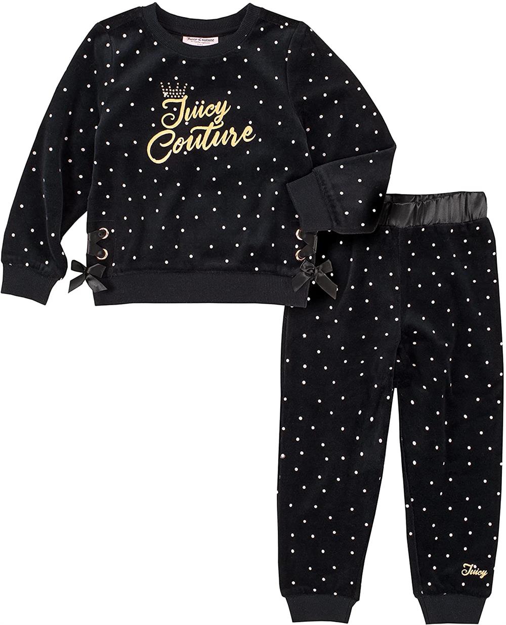 Juicy Couture Girls 4-6X 2-Piece Dot Jogger Set