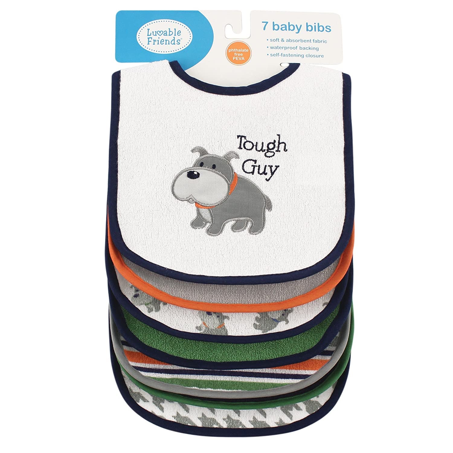 Luvable Friends 7 Pack Cotton Terry Bibs