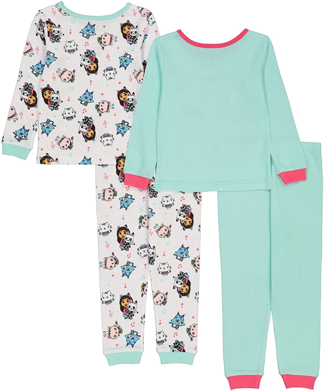 Dreamworks 2T-4T Gabbys Dollhouse 4-Piece Cotton Pajamas