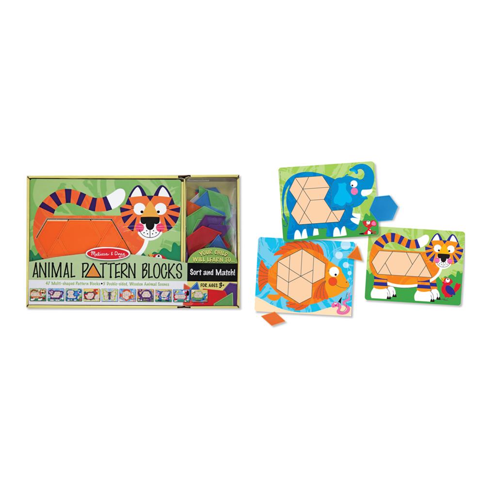 Melissa and Doug Animal Pattern Blocks Set