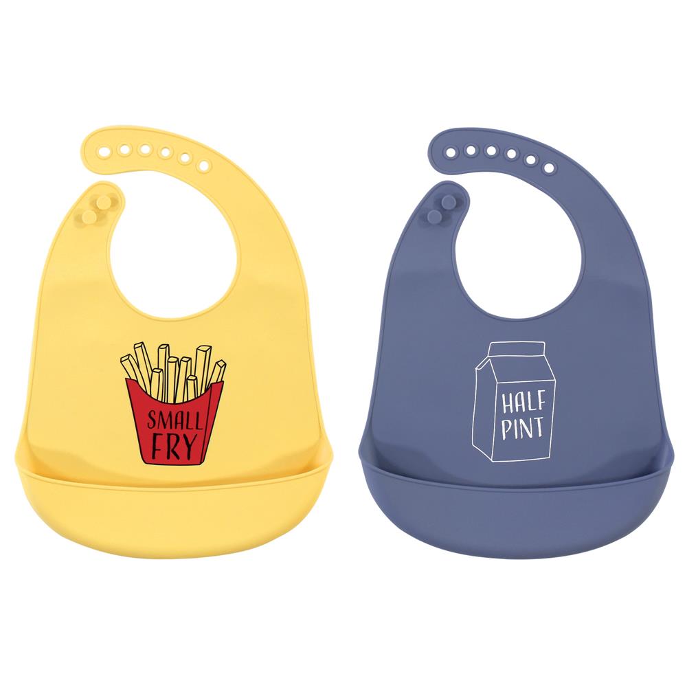 Hudson Baby 2 Pack Silicone Bibs