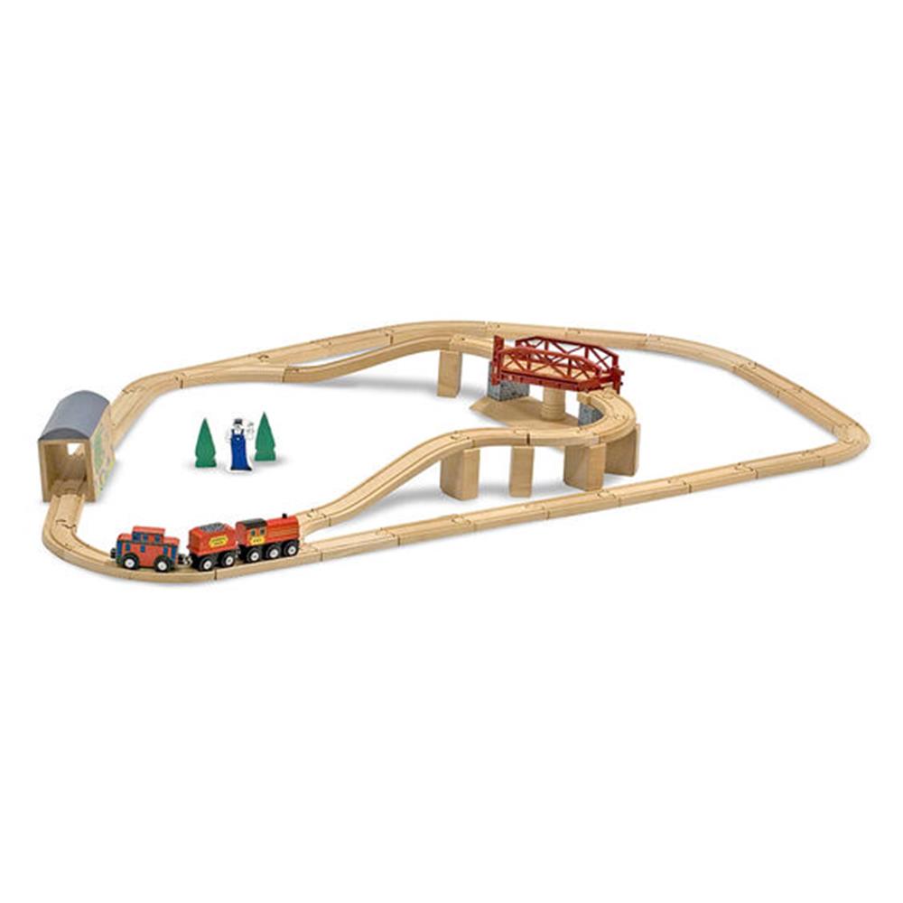 Melissa and Doug Swivel Bridge Train Set