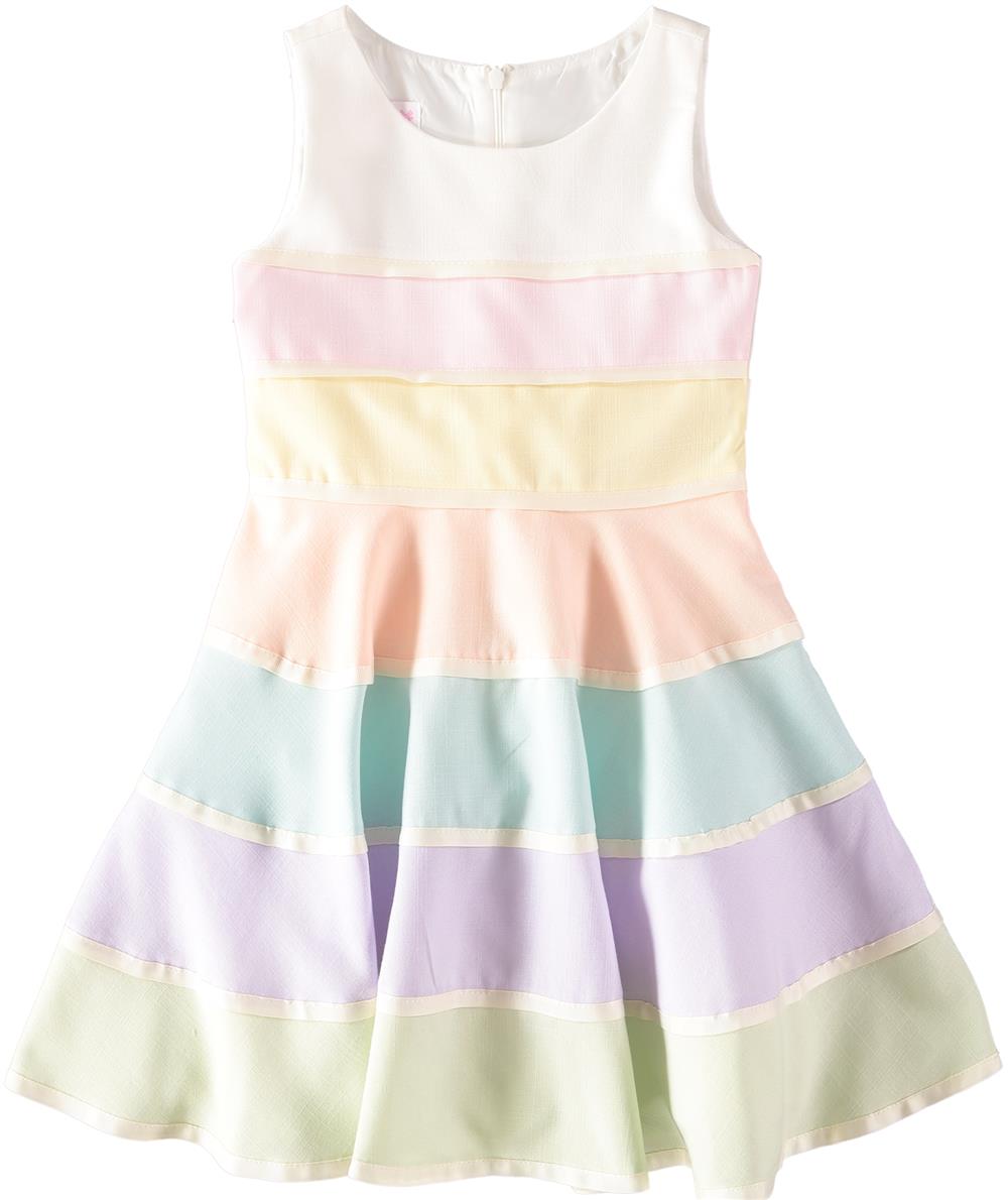 Bonnie Jean Girls Colorblock Linen Dress