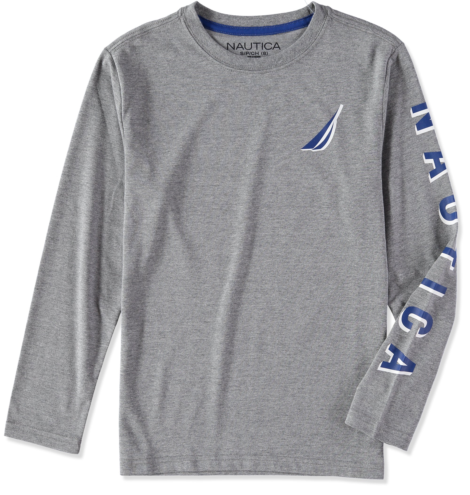 Nautica Boys 8-20 Long Sleeve Stack Logo T-Shirt