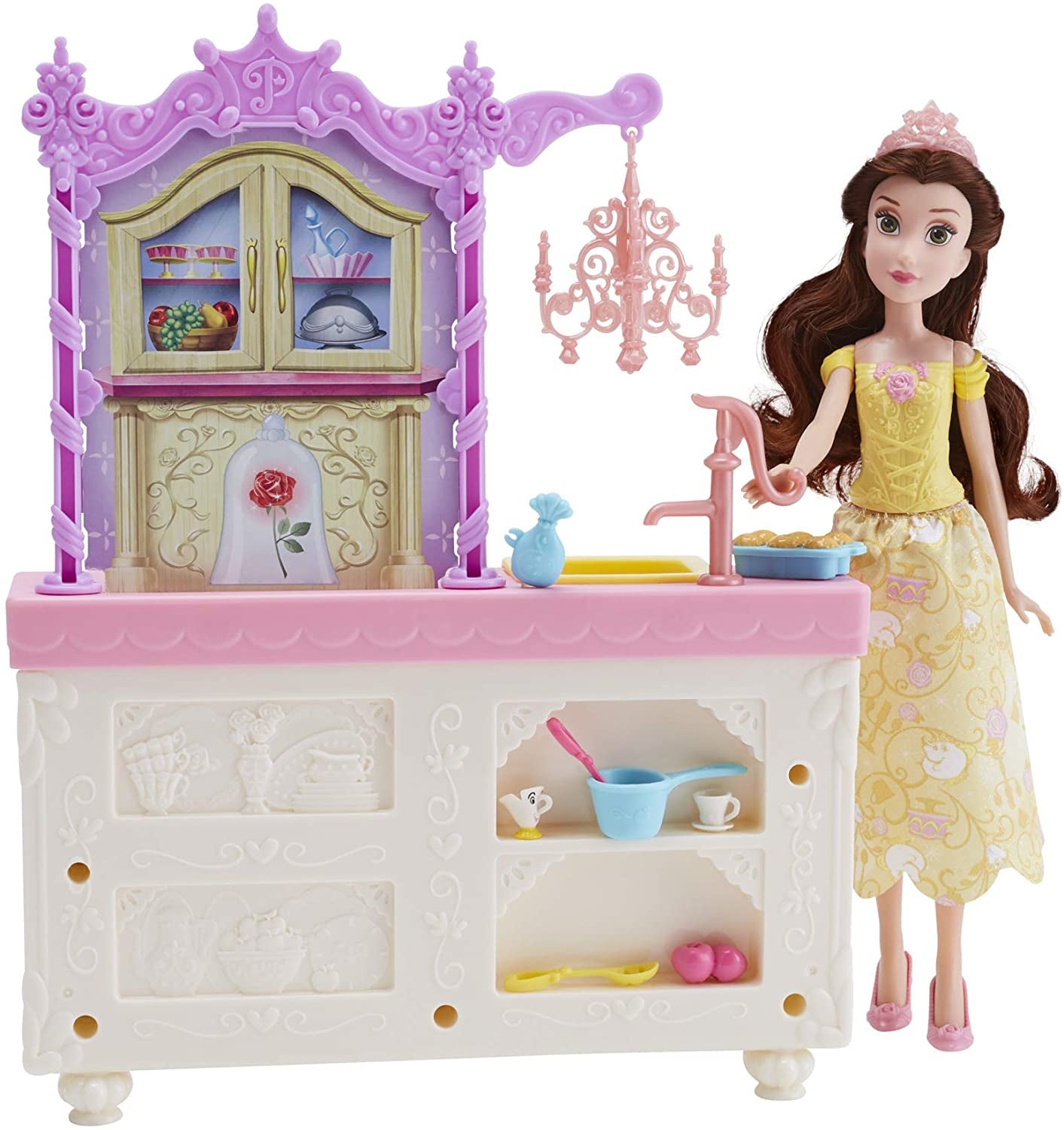 Disney Princess Belle's Royal Kitchen, Fashion Doll and Playset