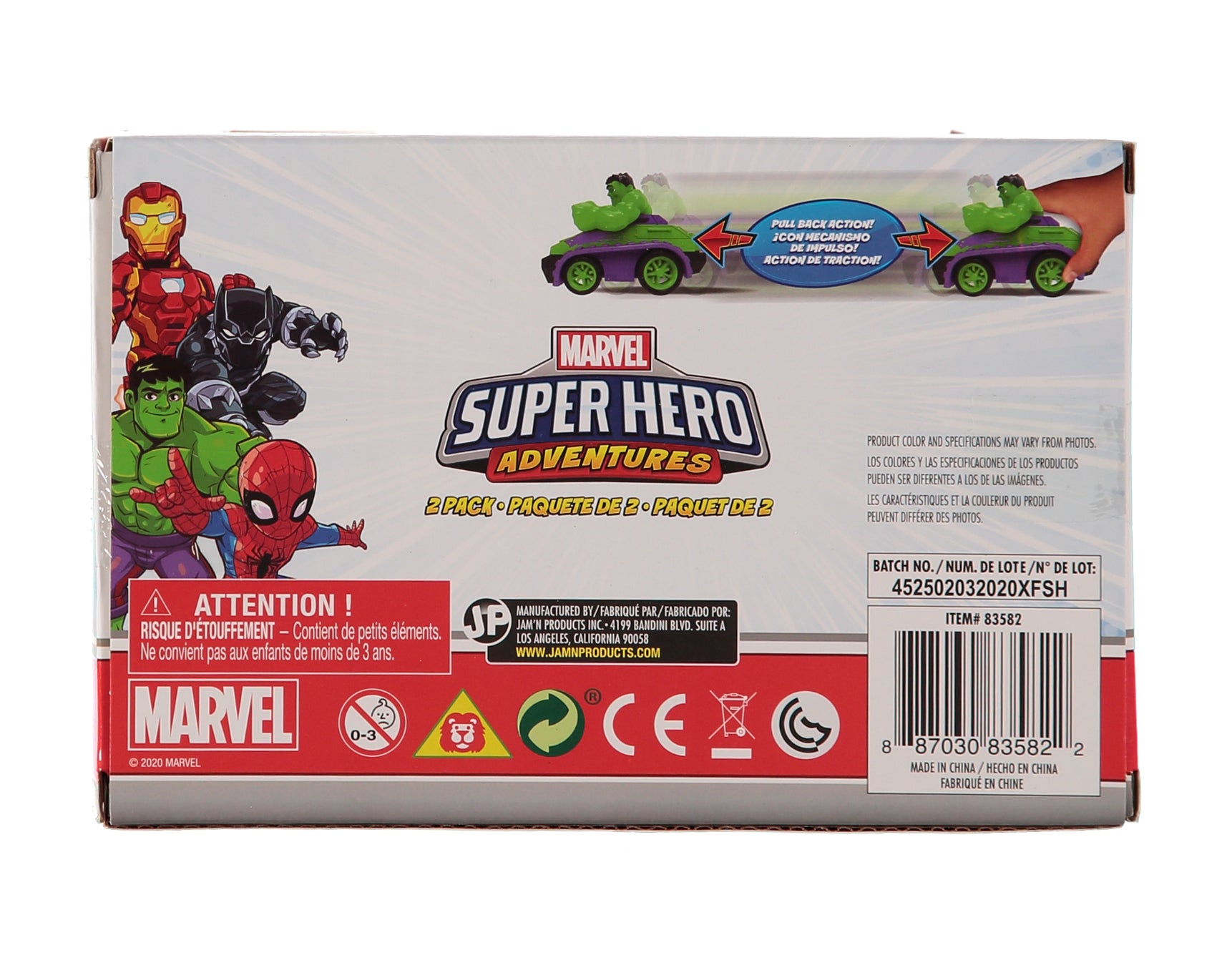 Marvel Super Hero Adventures 2 Pack Pull-Back Cars