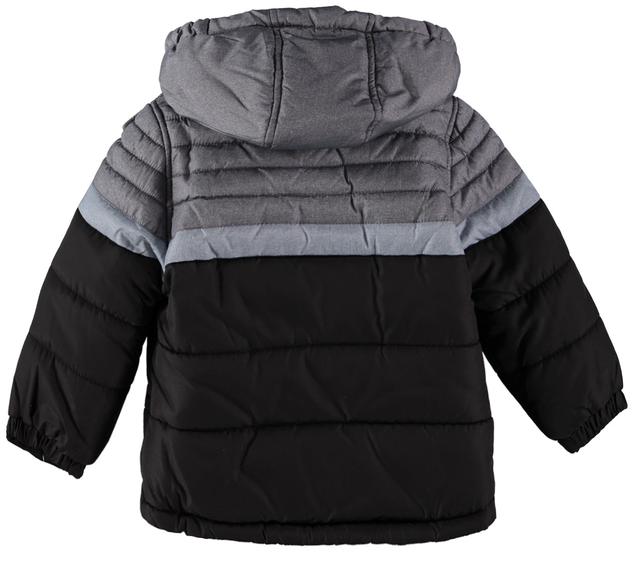 London Fog Boys 2T-4T Colorblock Puffer Jacket with Fleece Hat