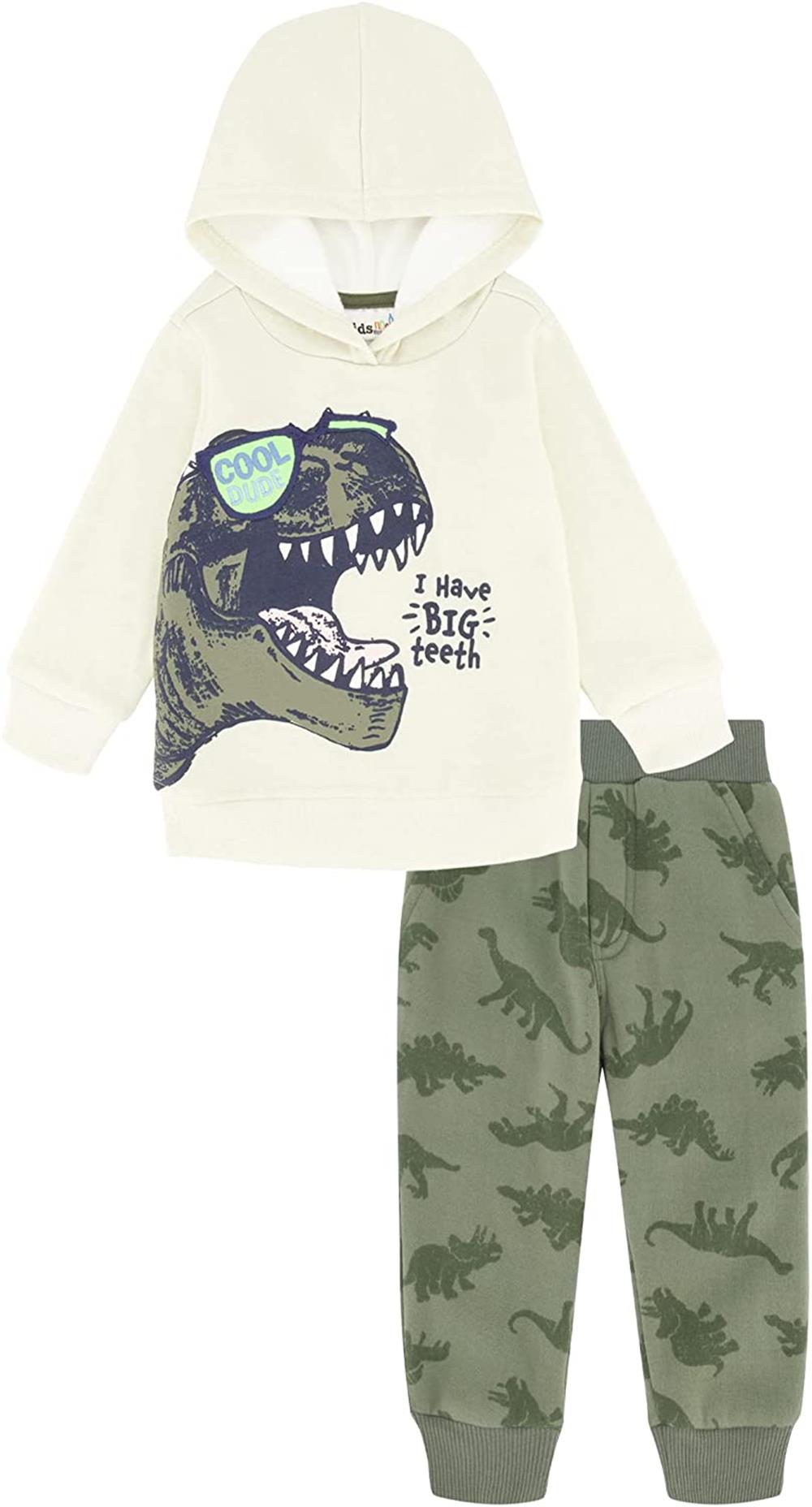 Kids Headquarters Boys Cool Dude Dino Hooded Jog Set