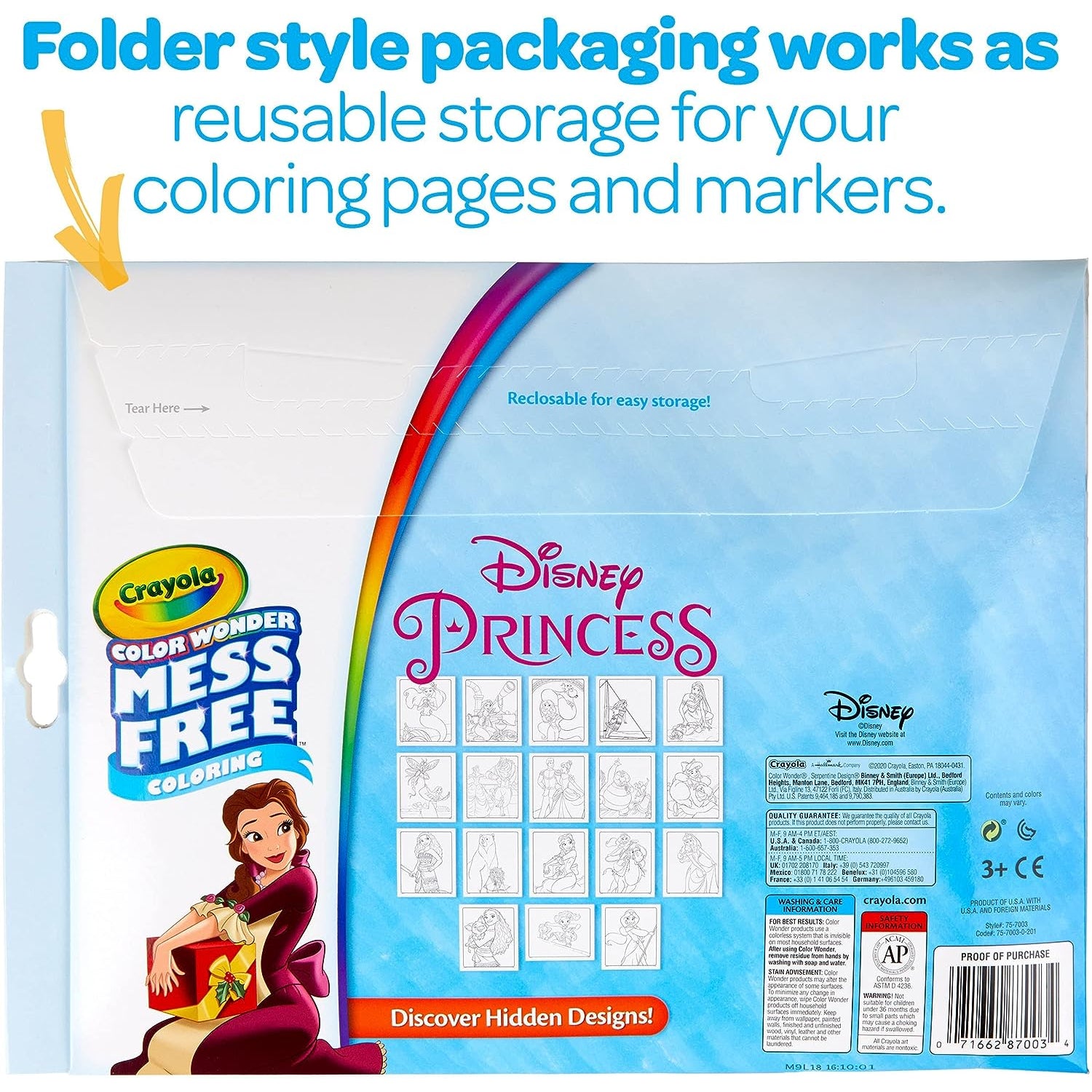 Crayola Wonder Disney Princess Pages, Mess Free Coloring