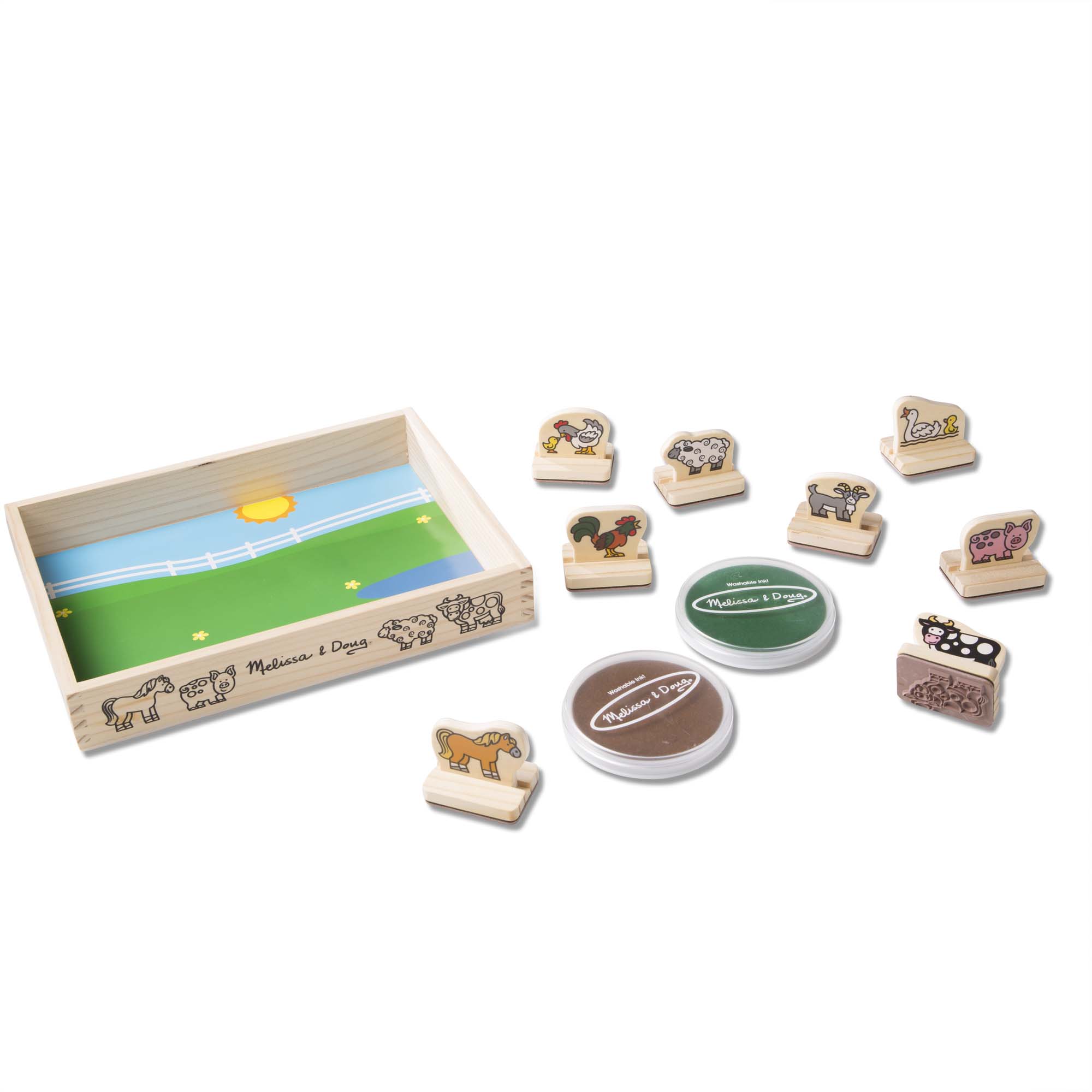 Melissa and Doug My First Wooden Stamp Set - Farm Animals