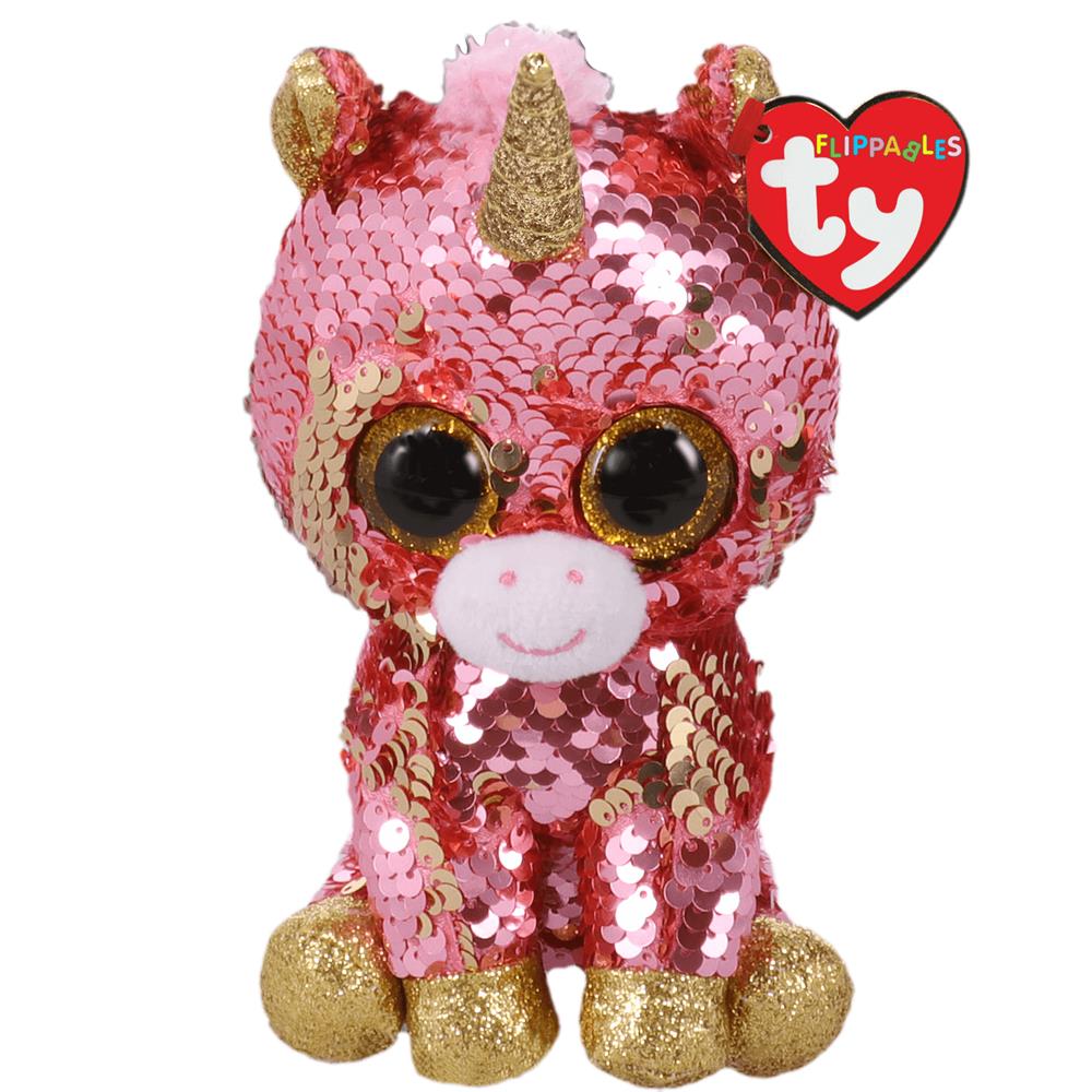 TY Sunset Reversible Sequin Coral Unicorn