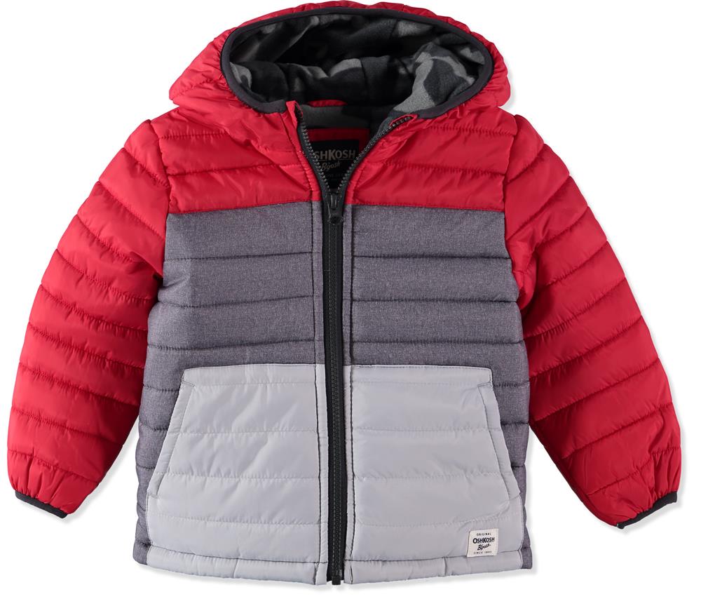 Osh Kosh Boys 4-7 Colorblock Bubble Jacket