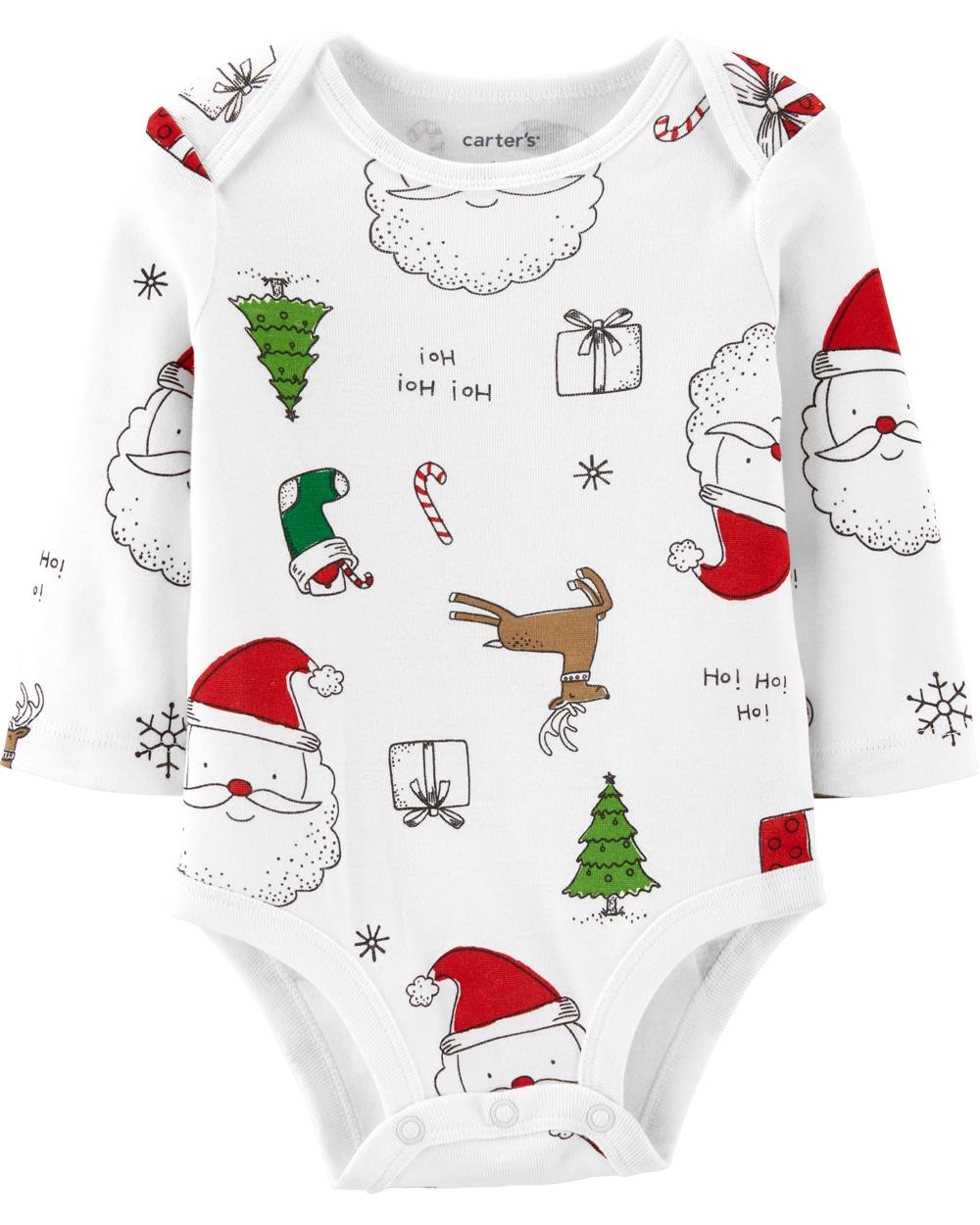 Carters Newborn Baby Santa Bodysuit