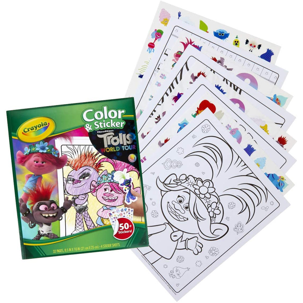 Crayola Trolls World Tour, Color & Sticker Activity