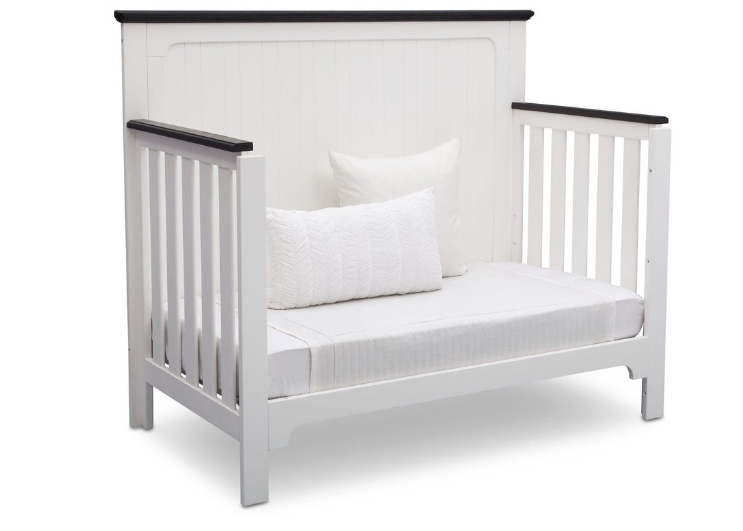 Delta Childrens Products Providence 4-in-1 Crib, Bianca with Rustic Ebony