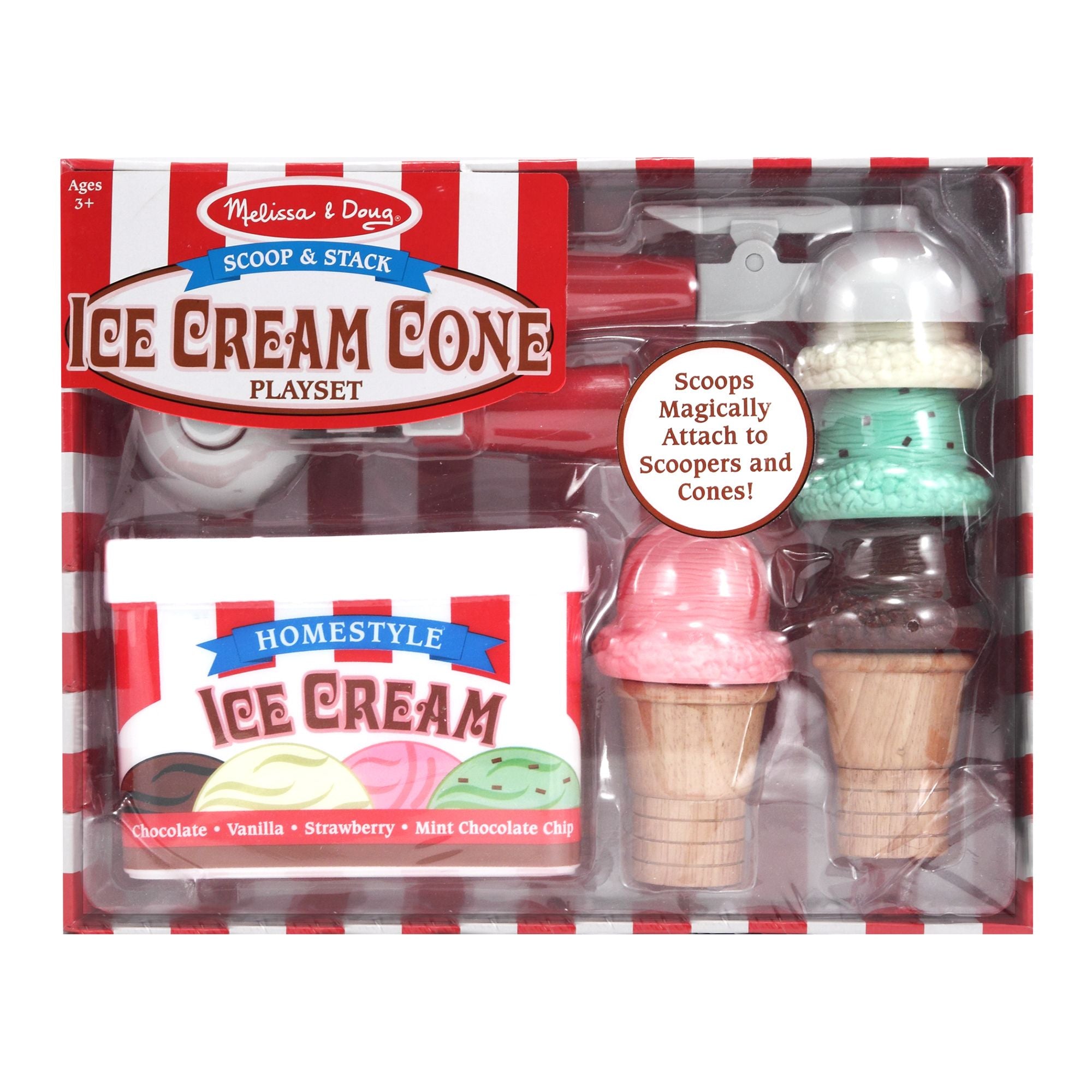 Melissa and Doug Scoop & Stack Ice Cream Cone Playset