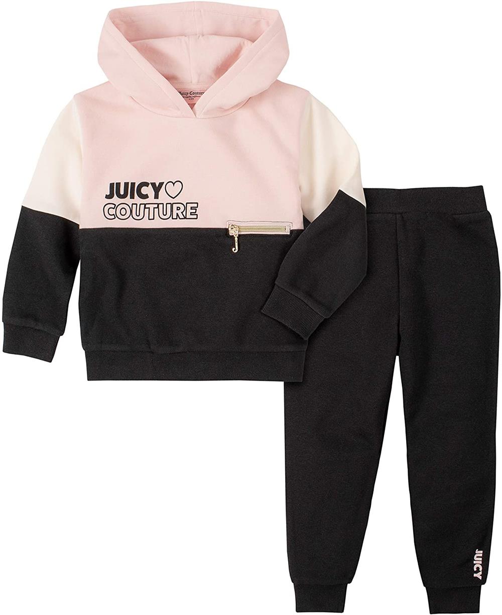 Juicy Couture Girls 2T-4T Colorblock Hooded Jogger Set