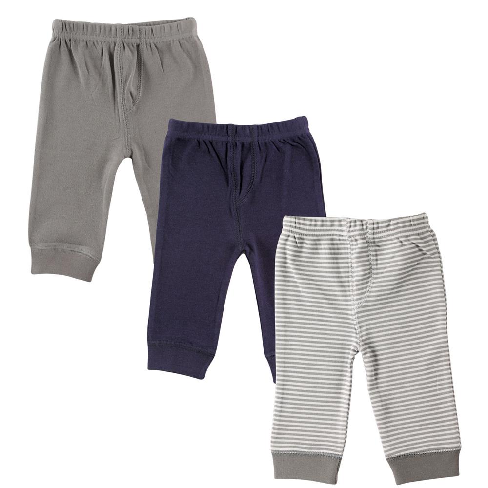 Luvable Friends Boys 3-Pack Cotton Knit Pant