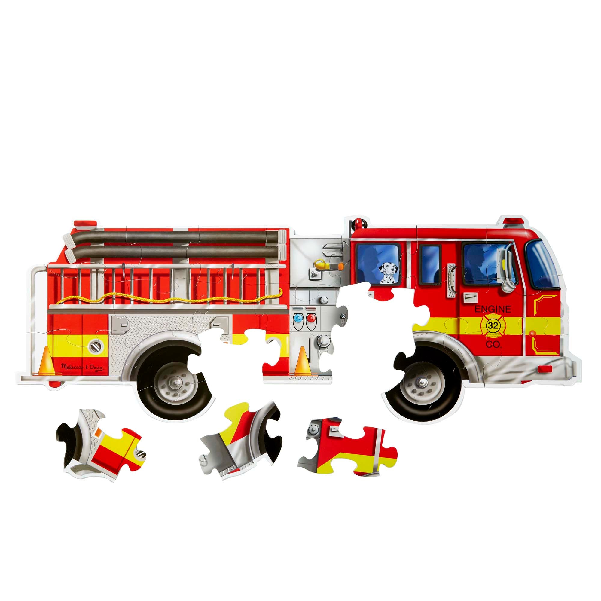 Melissa and Doug Giant Fire Truck Floor Puzzle - 24 Pieces