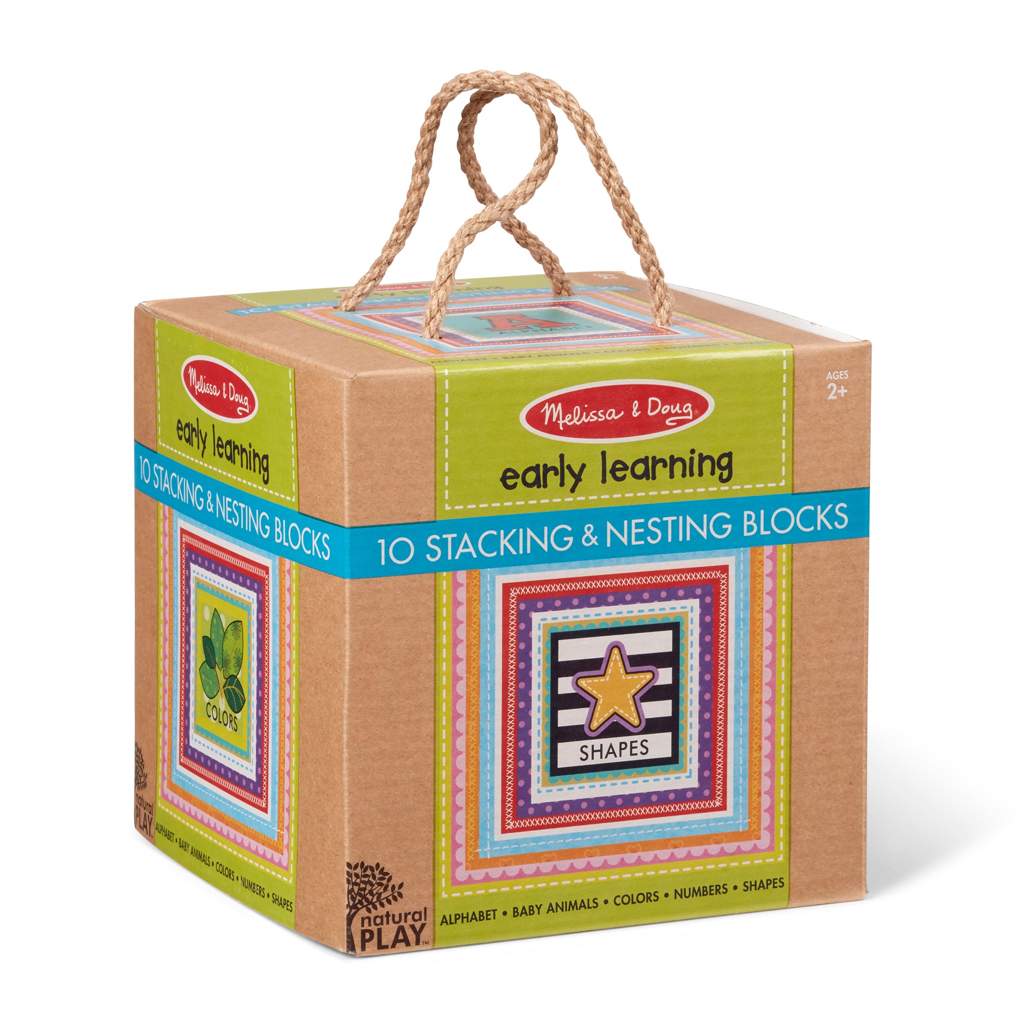 Melissa and Doug Natural Play Early Learning, Stacking & Nesting Blocks