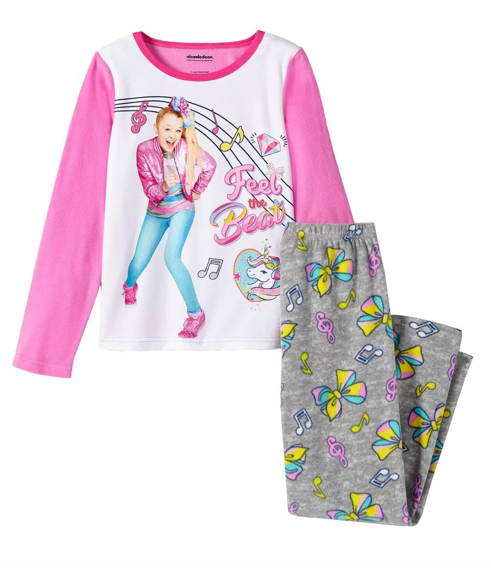 Nickelodeon Girls 4-10 Jojo Siwa 2-Piece Microfleece Pajama Set