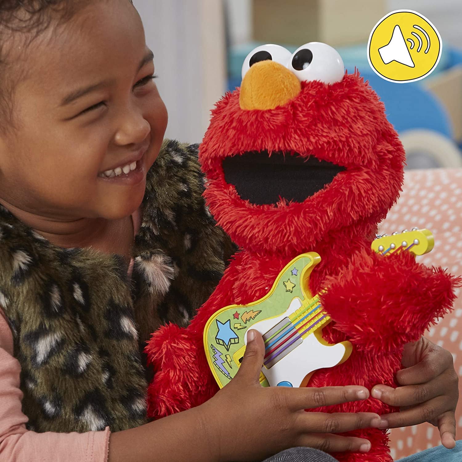 Sesame Street Rock and Rhyme Elmo Talking, Singing 14-Inch Plush