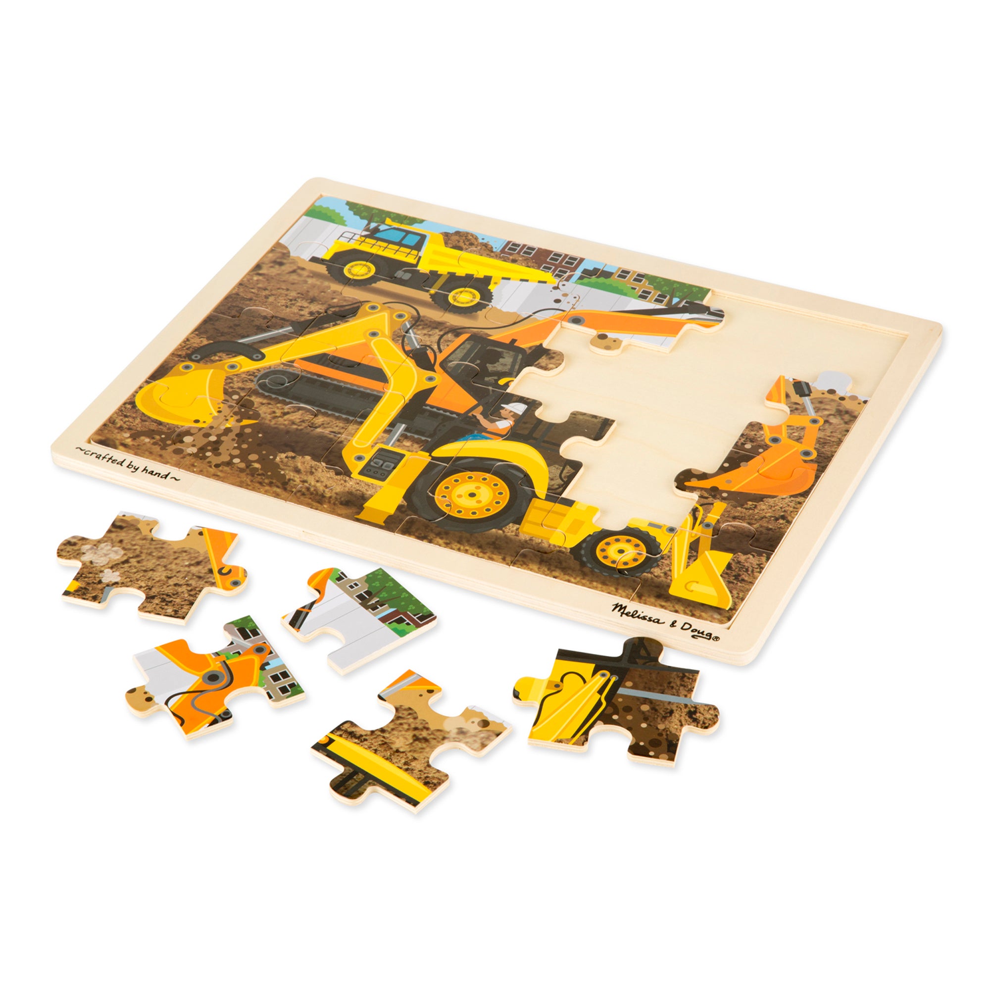 Melissa and Doug Diggers at Work Wooden Jigsaw Puzzle - 24 Pieces