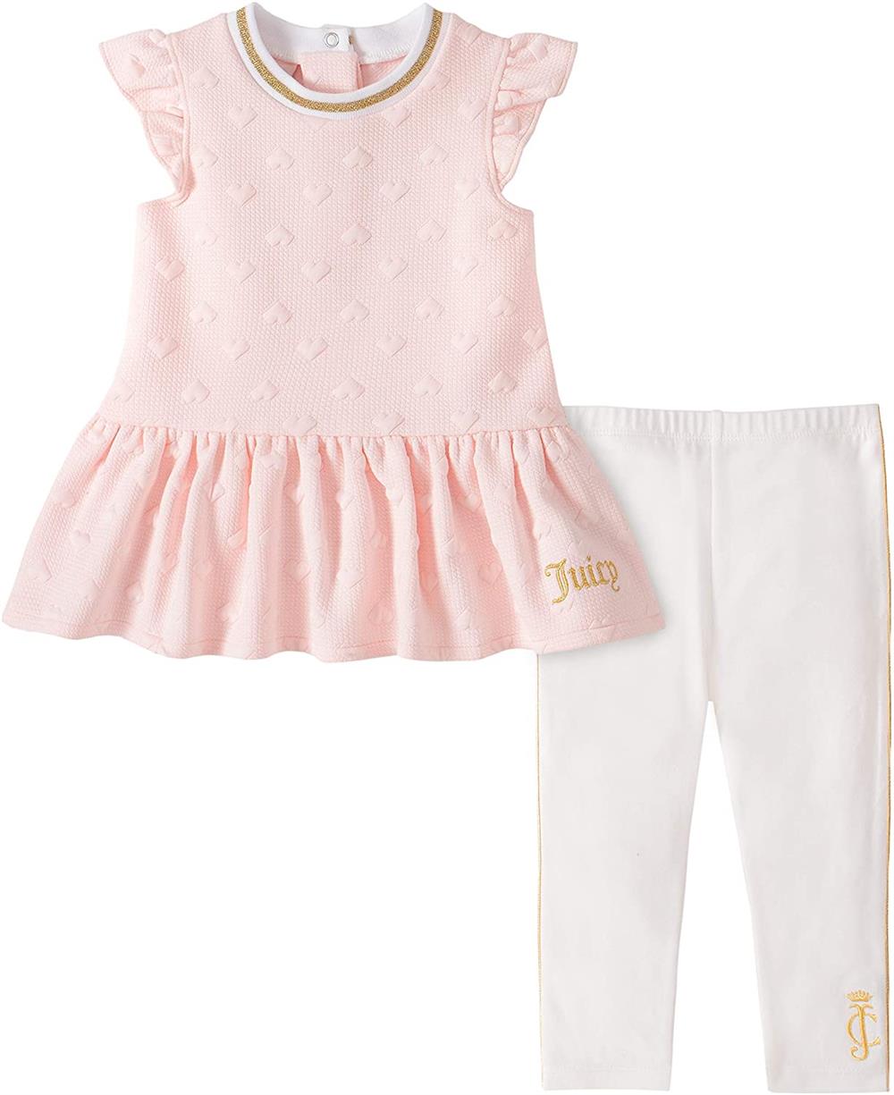 Juicy Couture Girls 12-24 Months Heart Peplum Legging Set