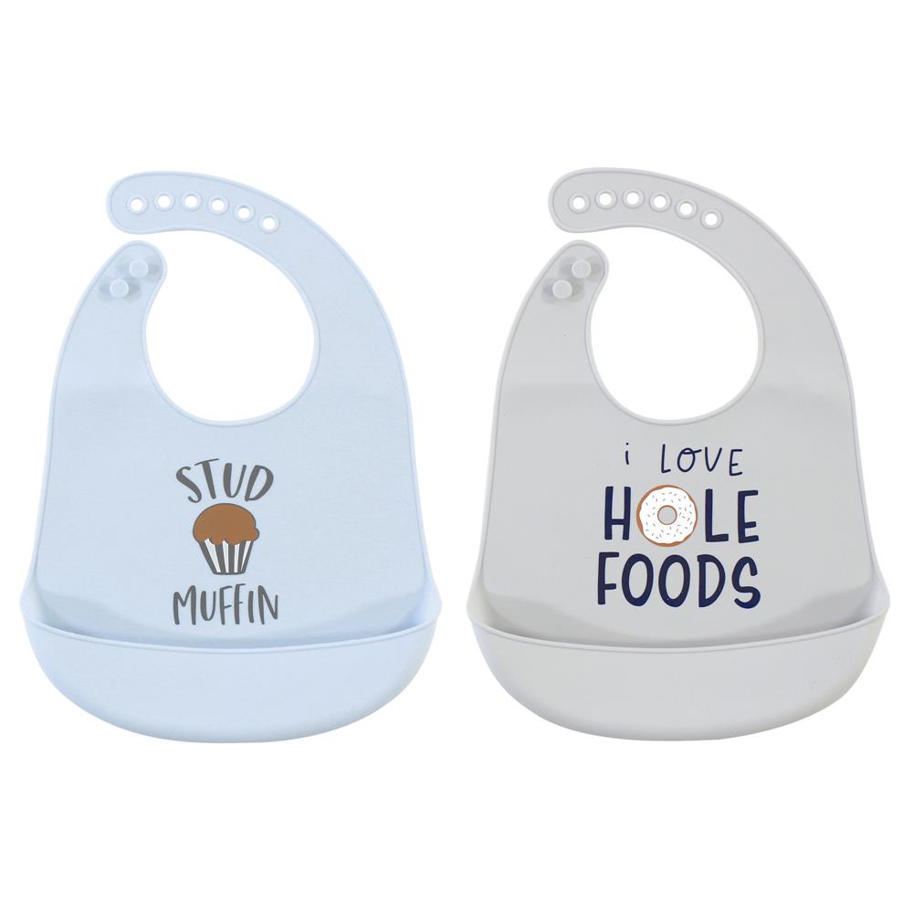 Hudson Baby 2 Pack Silicone Bibs