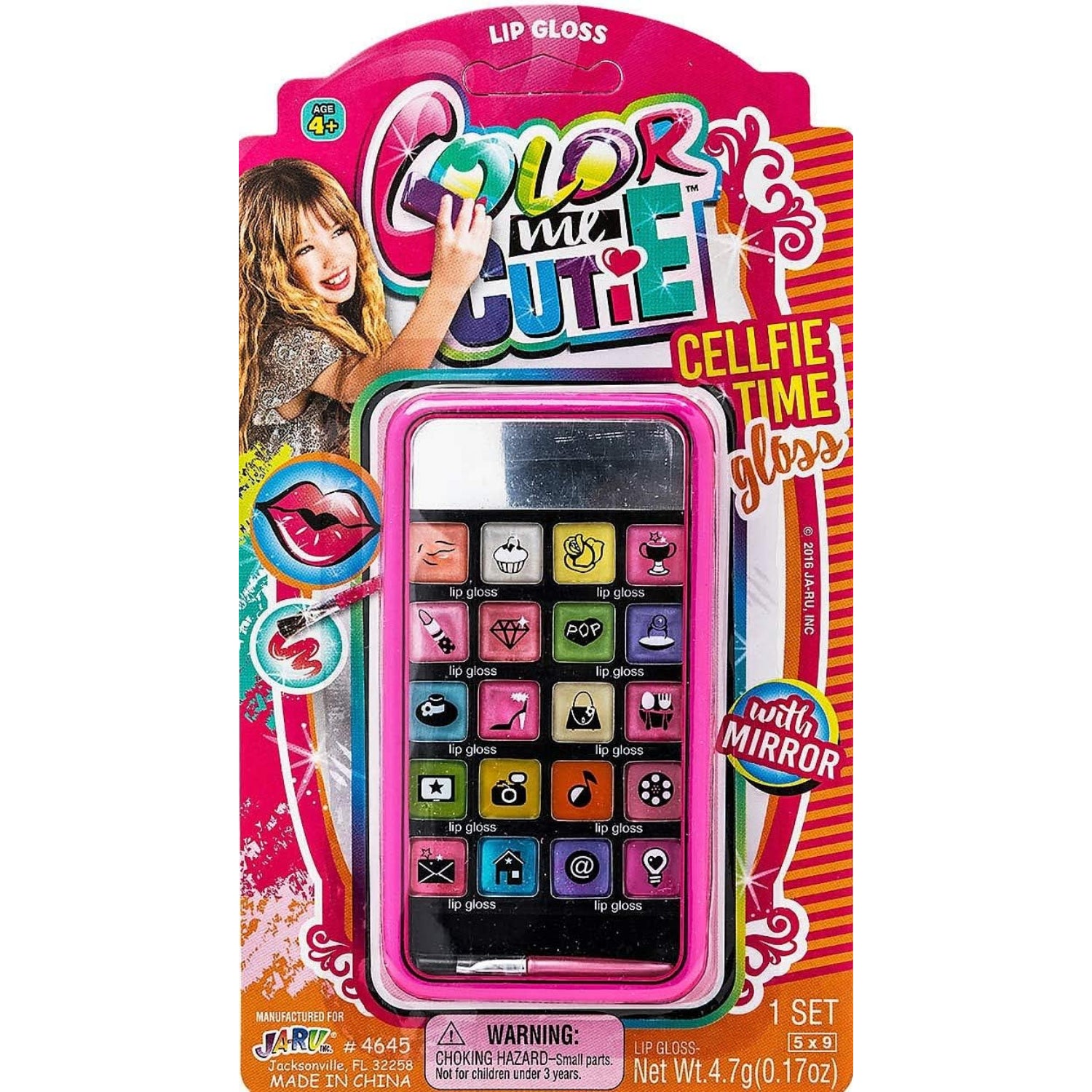 Ja-Ru Girls CellFie Time Phone Lip Gloss with Mirror