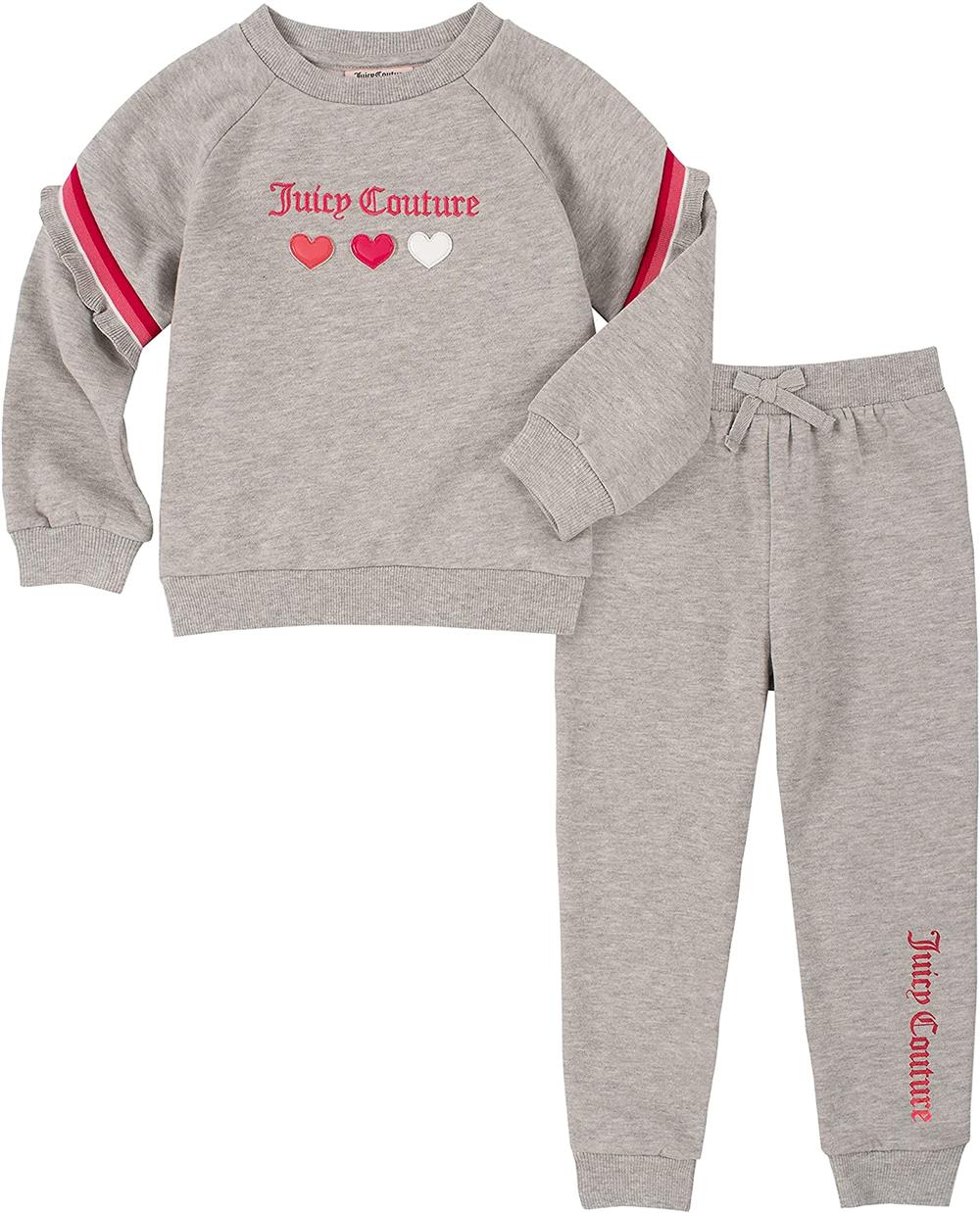 Juicy Couture Girls 12-24 Months Heart Ruffle Jogger Set