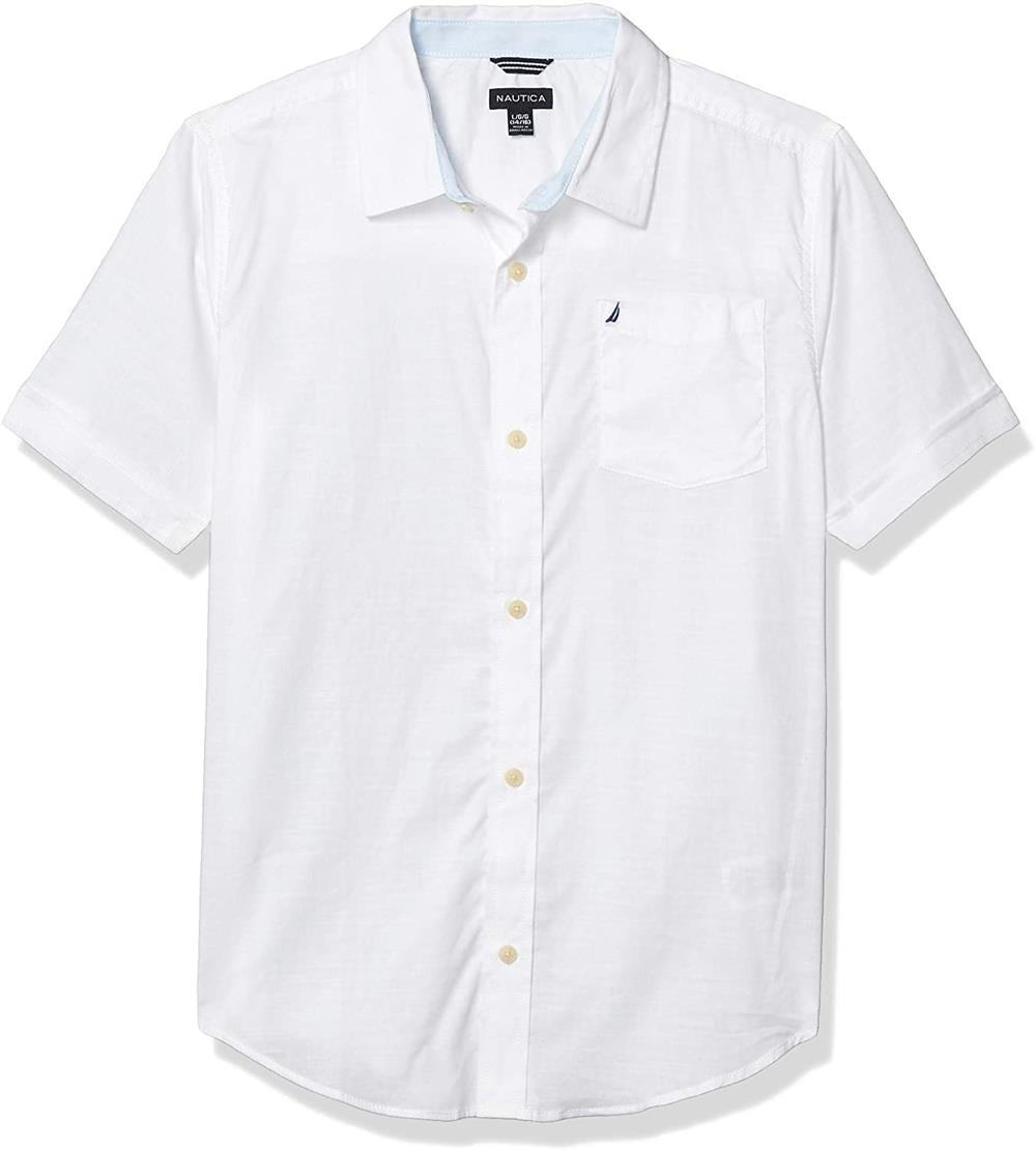 Nautica Boys 8-20 Short Sleeve Chambray Woven Shirt