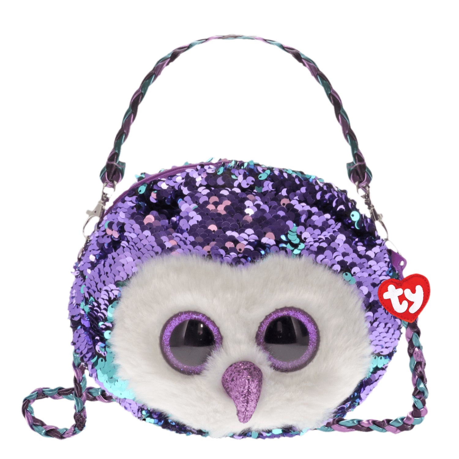 TY Moonlight Reversible Sequin Owl Purse