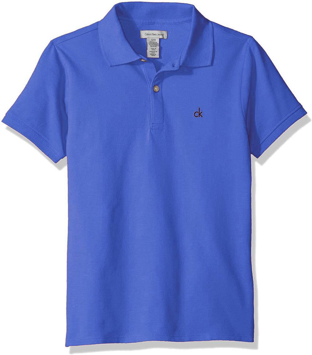 Calvin Klein Boys 4-7 Short Sleeve Pique Polo