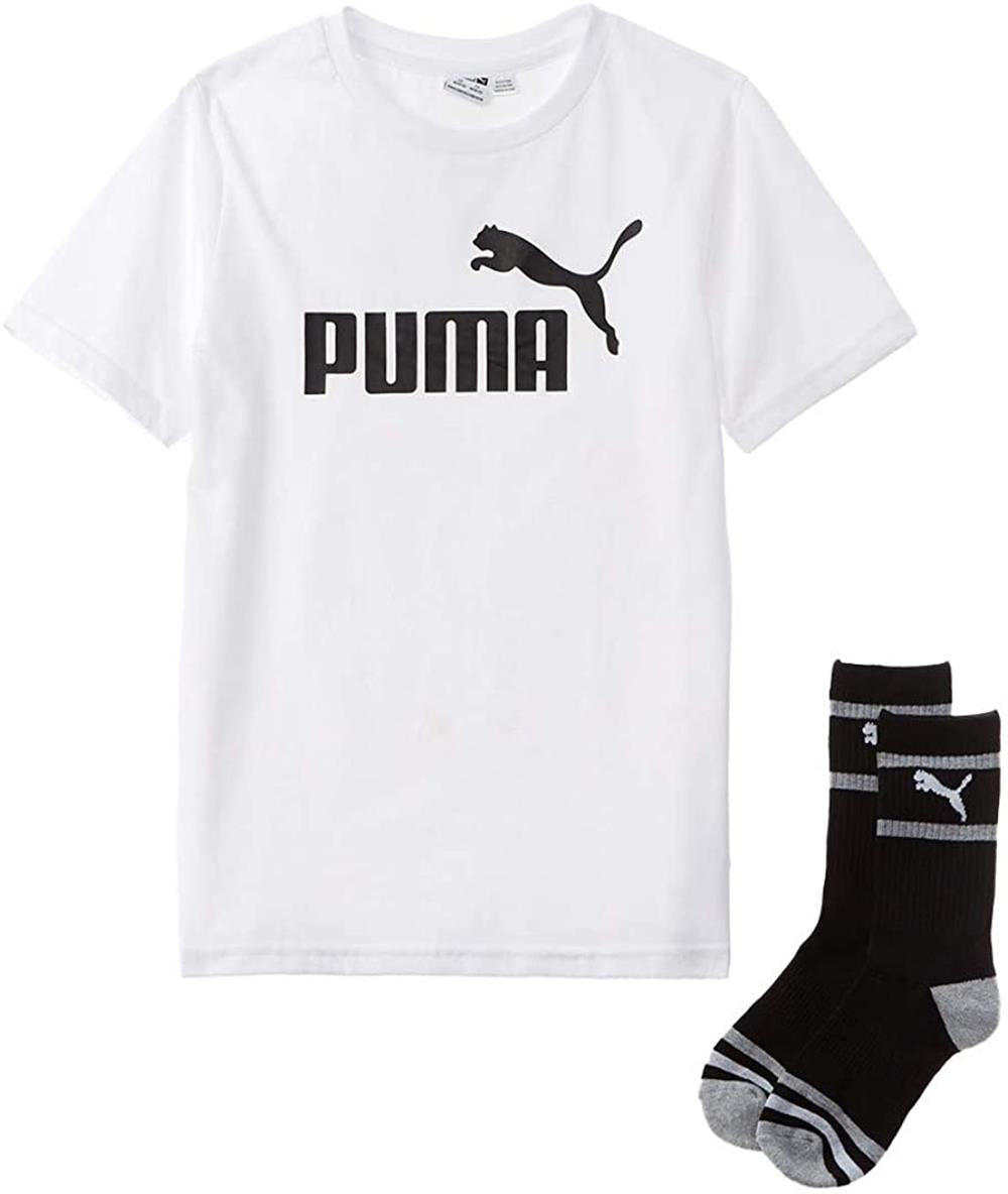 PUMA Boys 8-20 Short Sleeve T-Shirt and Sock Set